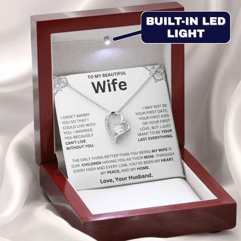 To My Wife - Can't Live Without You Necklace - Krestella