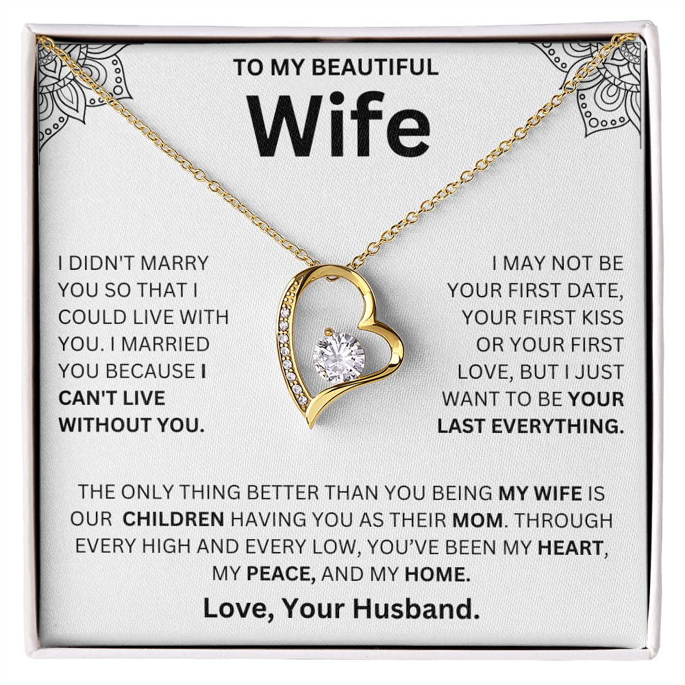 To My Wife – My Last Everything Necklace - Krestella