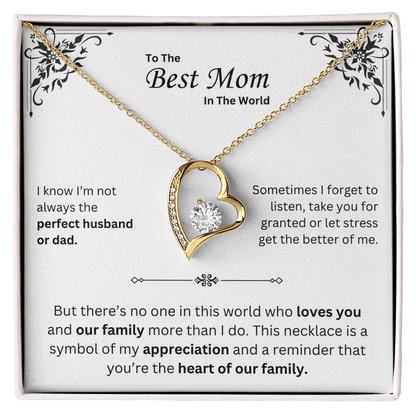 To The Best Mom Necklace - Mother's Day Gift - Krestella
