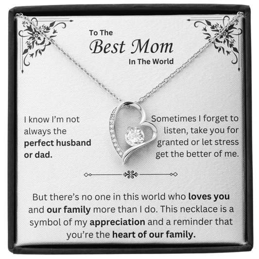 To The Best Mom Necklace - Mother's Day Gift - Krestella